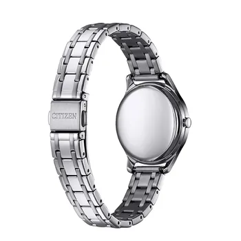 שעון אלגנטי מוכסף סולארי לאישה EM0500-73A